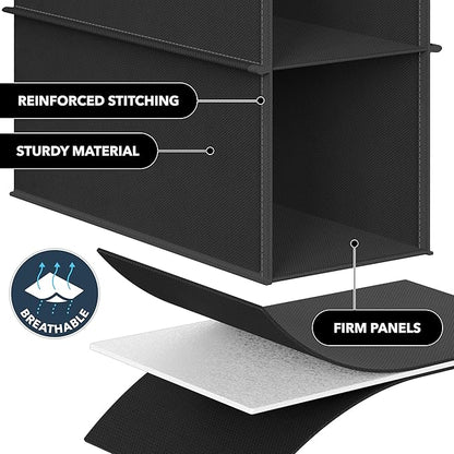 Simple Houseware 10 Shelves Closet Hanging Shoe Organizer, Black