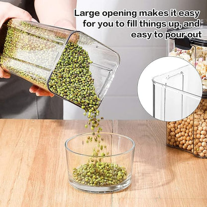 Cereal Container Storage Set,Airtight Food Storage Containers with Lids,Airtight Large Dry Food Storage Containers,BPA Free Dispenser Plastic Cereal Storage Containers (121.2 oz,2 PC)