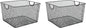 YBM HOME Household Wire Mesh Open Bin Shelf Storage Basket Organizer Black For Kitchen Pantry, Cabinet, Fruits, Vegetables, Pantry Items Toys 10” x 9” x 6”, 2-Pack, Black