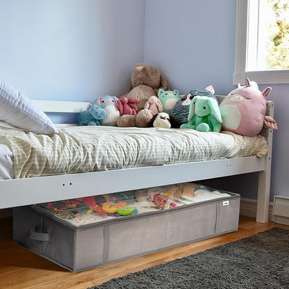 StorageExpert Closet Organizers and Storage - Maximize Space with Under Bed Storage Containers & Clothes Storage - Ideal Closet Organizer, Toy Storage Organizer & Underbed Storage (Grey, 4 Pack)