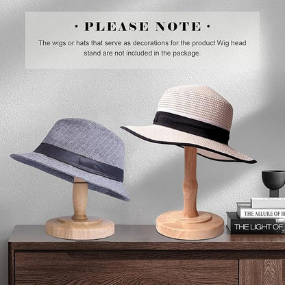CHADWICK Vintage Style Hat Rack Stand, Light Wooden Hat Display Stand Wood, Hat Rack Tabletop Cap Organizer and Display Rack, Wig Holder Display Cowboy Hat Rack Hat Organizer for Closet, Home Decor