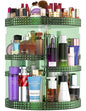 360 Degree Rotating Makeup Organizer for Vanity, Large Capacity Beauty Organizer, Adjustable DIY 7 Layers Perfume Organizer, Skincare Organizers Fits Cosmetics and Accessories(Emerald Green)