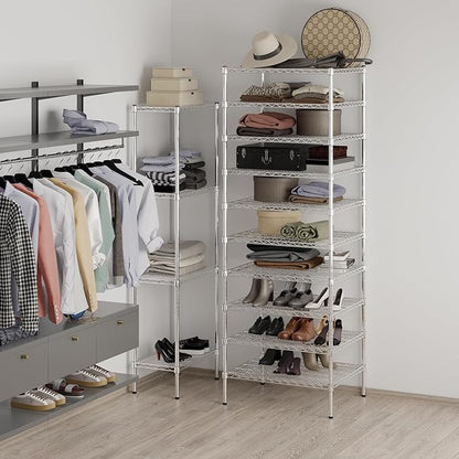 24" Deep x 30" Wide x 86" Height Wire Shelving Kit | 10-Tier | NSF Commercial Storage Rack Unit