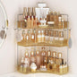 3 Tiers Bathroom Corner Organizer (Gold, 3-Tier)