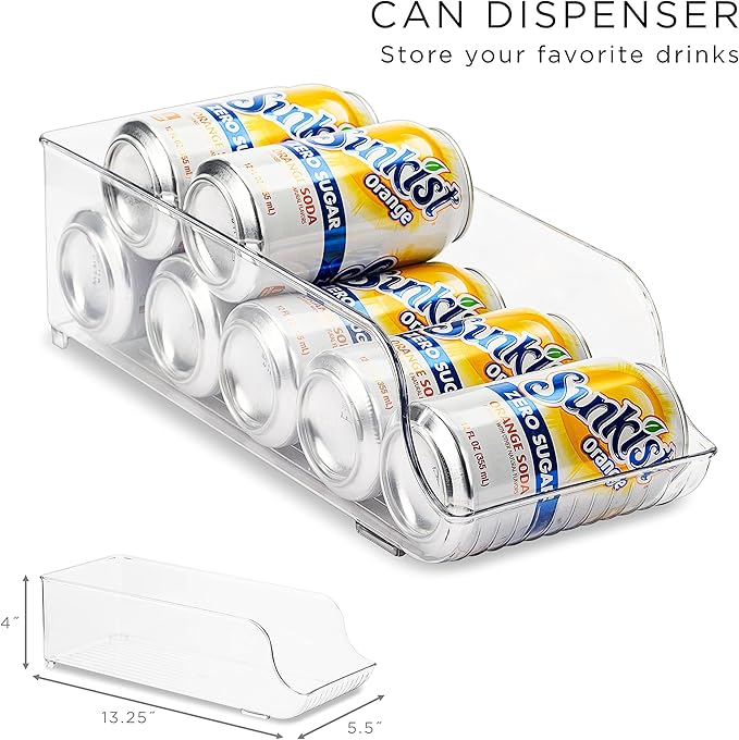 Sorbus Fridge Bins and Freezer Bins Refrigerator Organizer Stackable Food Storage Containers BPA-Free Drawer Organizers for Refrigerator Freezer and Pantry