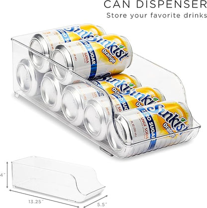 Sorbus Fridge Bins and Freezer Bins Refrigerator Organizer Stackable Food Storage Containers BPA-Free Drawer Organizers for Refrigerator Freezer and Pantry