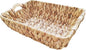 Water Hyacinth Wicker Storage Basket, Handwoven Rectangular Basket with Wooden Handles, Home Organization Decor Basket, Ideal Gift for Women