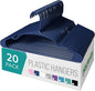 NEATERIZE Clothes Hangers Plastic 20 Pack for Adults - Plastic Hangers, The Perfect Coat Hanger and Space Saving Clothes Hangers for Closet, Percheros Ganchos para Colgar Ropa Hangars - Grey Hangers