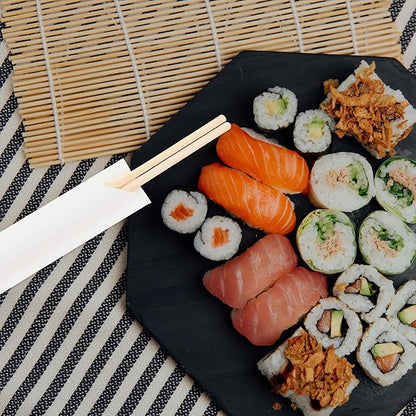 Garneck 100Pcs Chopsticks Paper Bag White Cutlery Paper Pocket Pouch Disposable Silverware Sleeves Chopsticks Packing Sleeves Flatware Spoon Wrapping Bag for Home Shop Kitchen