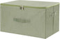 ANMINY Storage Bins with Zipper Lids 36 Qt Lidded Fabric Storage Boxes Baskets Cubes with Handles Collapsible Washable Cotton Linen Closet Shelf Clothes Organizer Containers - Green, Large
