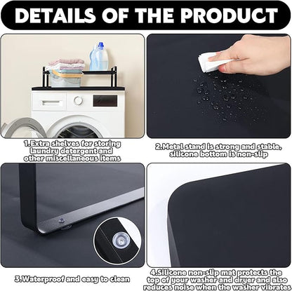 BALAPET Washer and Dryer Countertop with Non-Slip and Laundry Room Shelf Mat Universal Front Load Washer and Dryer Countertop Kit with Storage Space for Laundry Room Organization(14.2x8.6x7in)