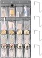 F-color 16-Pocket Hanging Organizer - Over the Door Shoe Organizer, Cruise Essentials for Cabin & RV, Breathable Mesh Storage Pockets, Space Saving Hanging Storage Holder with 4 Sturdy Metal Hooks