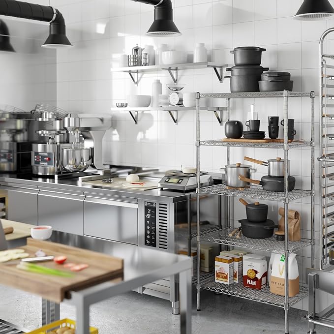 18" Deep x 30" Wide x 64" Height Wire Shelving Kit | 5-Tier | NSF Commercial Storage Rack Unit
