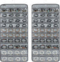 80 Pockets Hanging Jewelry Organizer for Holding Jewelries Dual-Sided Accessory Display Holder for Earrings Bracelets Rings (80 Pockets-Grey)