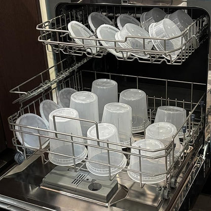 TashiBox 48 Sets 32 oz Plastic Deli Containers with Lids - Clear Airtight Food Storage & Meal Prep Containers, BPA Free, Stackable, Leakproof, Microwave & Freezer Safe