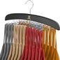 ZEDODIER Tank Top Hangers, 2 Pack Bra Organizer for Closet, 48 Storage Capacity, Non-Slip Hanging Tie Holder Closet Organizers and Storage for Camisoles Tank Tops Bras Ties Swimsuits, Black
