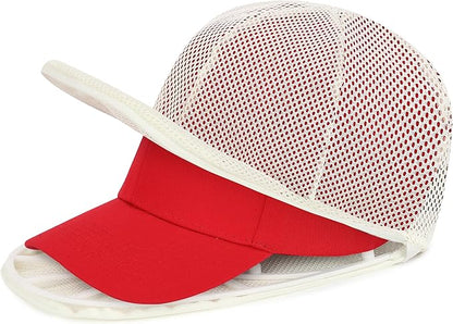 Hat Washer Cage for Baseball Caps, Hat Cleaner for Washing Machine & Dishwasher, Fits Adult & Kids Hats Baseball Cap Washing Cage, Cap Cleaner with Frame Cage and Mesh (1Pack White)