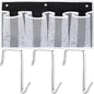 Pndeyo Bed Hanging Shoe Organizers with 3pcs Hooks, 4 Mesh Pocket Bedside Hanging Shoes Holder, Behind Door Storage Pockets for RV Dorm Entryway Bedroom Closet