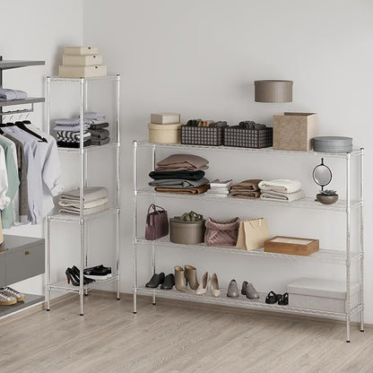 14" Deep x 72" Wide x 54" Height Wire Shelving Kit | 4-Tier | NSF Commercial Storage Rack Unit