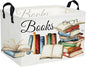 Sanjiaofeng Rectangular Kids Basket Book Storage Bins,Boys and Girls Storage Basket with Handles.Clothers,Toys,Books,Kid's Gifts Bins. (Book)