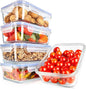 NutriChef 10 Piece Glass Food Storage Containers with Lids – 30 oz Meal Prep Containers Reusable – Airtight Glass Lunch Containers for Food Storage – Freezer to Oven Safe - Blue