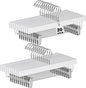 Quality Hangers Wooden Pants Hangers - 20-Pack Swivel Hook Cloth Hanger Set - Lotus Wood Skirt, Pant, Shorts and Slack Hangers with Adjustable Clip – White Clothing Hanger (White, 20)