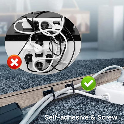 200Pcs Adhesive Zip Tie Mount, 1/2in Black Cable Tie Mount, Plastic Zip Tie Mounting Squares, Sturdy Zip Tie Sticky Mounting Pads for Cable Organizer (Black, 1/2"-200pcs)