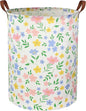 Girls Laundry hamper Baby Girl Hamper Kids Toy Storage Organizer Bins Gift Basket for Bedroom Decor(Flowers)