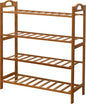 SANPON Bamboo Shoe Rack 4 Tier Shoe Organizer for Closet Entryway Shoe Rack Free Standing Shoe Shelf Slat Brown