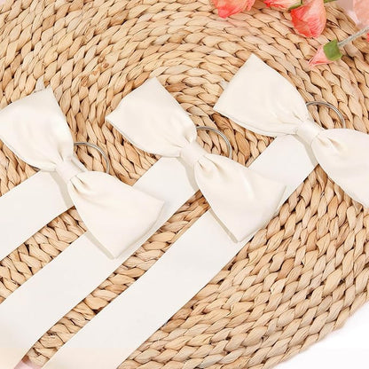 3 PCS Bow Holder for Girls Hair Bows, Ribbon Hair Clip Oraganizer Hair Barrettes Storage for Women,Wall Hanging Alligator Clip Hair Accessories Organizer Bedroom College Dorm Decor (Beige-3pcs)