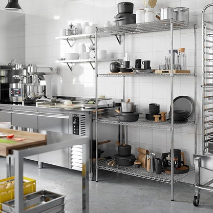 24" Deep x 42" Wide x 74" Height Wire Shelving Kit | 4-Tier | NSF Commercial Storage Rack Unit