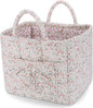 Storage Basket Boho Fabric Large Collapsible Floral Laundry Nursery Hamper Portable Folding Storage for Clothes Toys (Green Floral)