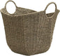 Household Essentials Brown Wicker Storage Basket with Handles Large | Natural Seagrass