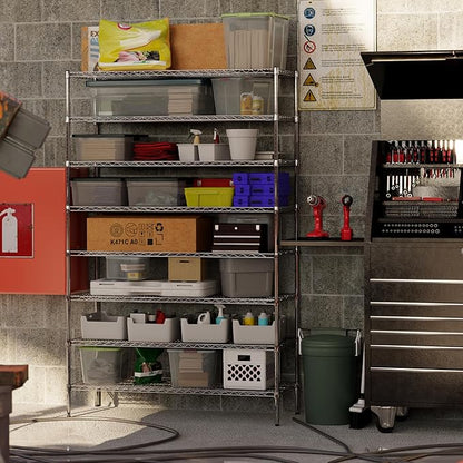 21" Deep x 54" Wide x 86" Height Wire Shelving Kit | 8-Tier | NSF Commercial Storage Rack Unit