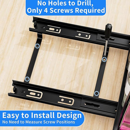 BOIVSHI Pull Out Spice Rack Organizer for Cabinet, 1 Tier Heavy Duty Spice Rack, Vertical Spice Rack for Kitchen Cabinet and Pantry (12.6''Wx10.5''Dx2.8''H, Metal Black)