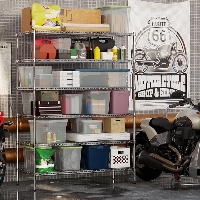24" Deep x 54" Wide x 74" Height Wire Shelving Kit | 6-Tier | NSF Commercial Storage Rack Unit