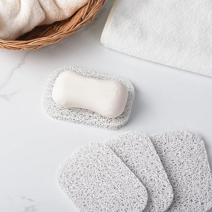 Jephen 4pcs Soap Lifting Pads for Soap Dish,Bars soap Holder for Shower Kitchen Bathroom Travel Hotel Cleaning Supplies