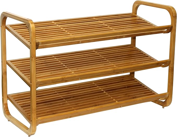 Oceanstar SR1231 3-Tier Bamboo Shoe Rack