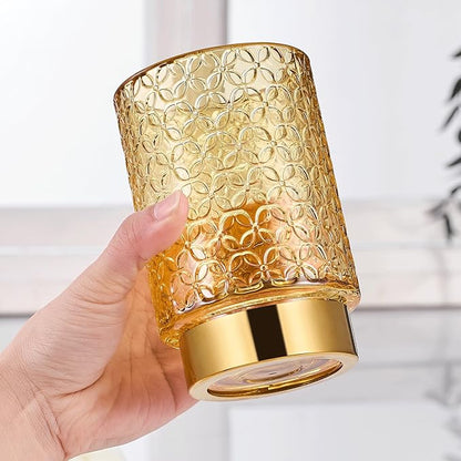 Makeup Brush Holder Organizer,Toothbrush Holders,Desk Pen Pencil Holder,Multifunctional Vintage Glass Brush Cup（A44-2-US）