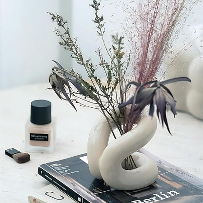Minimalist Design White Ceramic Makeup Brushes Holder Stand Rack Organizer, Cosmetic Pen Toothbrushes Holder Dressing Table Decor