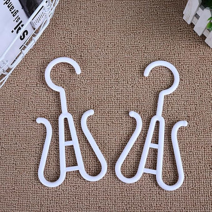 Garneck 10pcs White Plastic Shoe Drying Hooks Multi-functional Slippers Hanging Organizer Sturdy Shoe Holder for Home Closet Storage