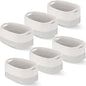 Sawysine 6 Pcs Storage Baskets Bulk for Organizing Cotton Rope Woven Basket with Handles for Gift Cloth Shelves Blanket Toys Living Room(White Grey)