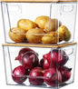 Pantry Organizers Storage, 2 Pack Large Clear Storage Bins for Onion, Potato, Garlic, Canned Food, Organizer Bins for Under Sink, Kitchen, Countertop, Bathroom