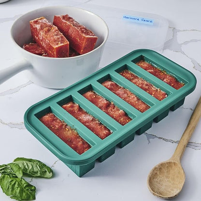 Souper Cubes 1/2 Cup Silicone Freezer Mold, Perfect for Storing Soups, Sauces, Juices, Desserts, Smoothie Prep and More, Freezer Portion Mold for Meal Prepping - Kale - 1-Pack