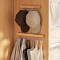 Pull Out Belt Rack for Closet, Sliding Hooks Hanger Rack for Bras Ties Tank Top Scarf Jewelry, Space Saving Organizr for Wardrobe Cabinet, Left & Right Side 8 Hooks Rail, 2 Pcs