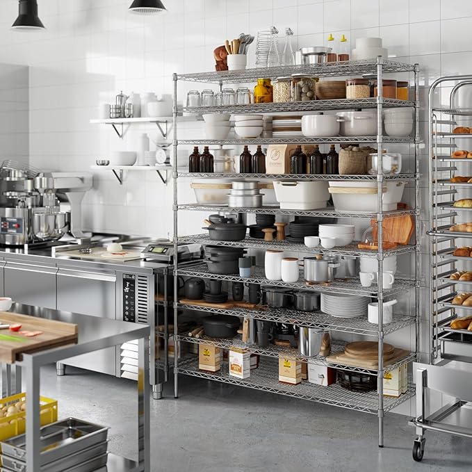 21" Deep x 60" Wide x 86" Height Wire Shelving Kit | 10-Tier | NSF Commercial Storage Rack Unit