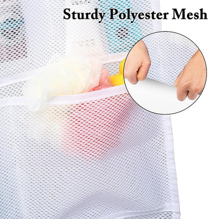 Fammart Mesh Shower Caddy Hanging, Quick-Drying Shower Organizer with 7 Pockets, Portable Bathroom Organizers and Storage for Shampoo, Soap, Loofah, Travel, and Cruise Essentials