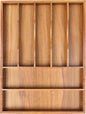 Bellsal Bamboo Silverware Organizer, 12"x15.7" Utensil Holder Cutlery Tray with Grooved Drawer Dividers for Kitchen Flatware, Bedroom, Office (7 Slot, Acacia)