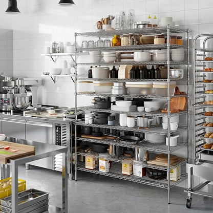 24" Deep x 60" Wide x 86" Height Wire Shelving Kit | 10-Tier | NSF Commercial Storage Rack Unit