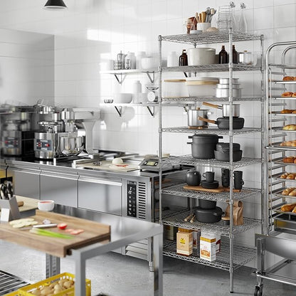 24" Deep x 30" Wide x 86" Height Wire Shelving Kit | 8-Tier | NSF Commercial Storage Rack Unit